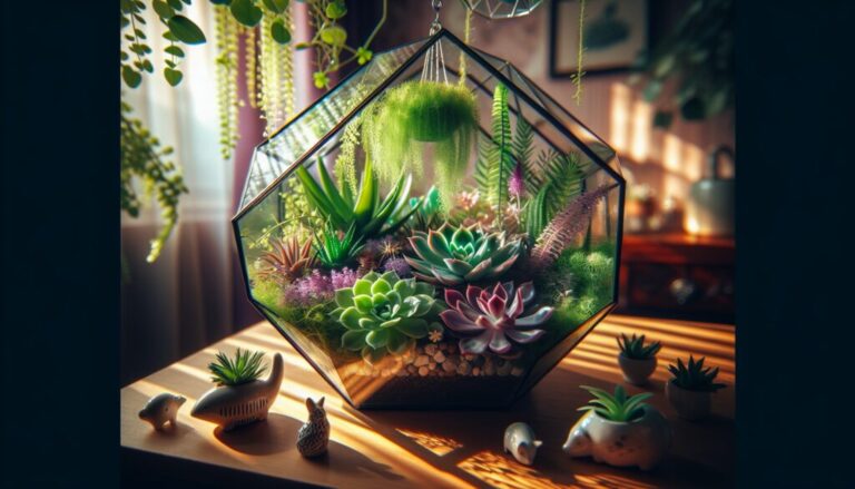 Terrario Mini En Forma De Casa | Con Bandeja Extraíble, 24.2x14.7x29cm, Ideal Para Suculentas Y Cactus - Perfecto Para Proyectos DIY Y Decoración
